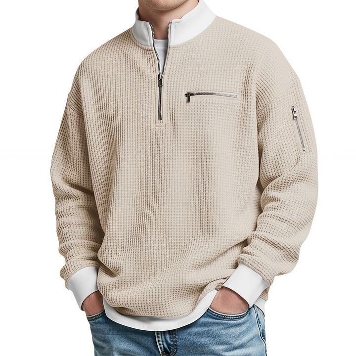 DANIEL - WOVEN JERSEY WITH ZIPPER