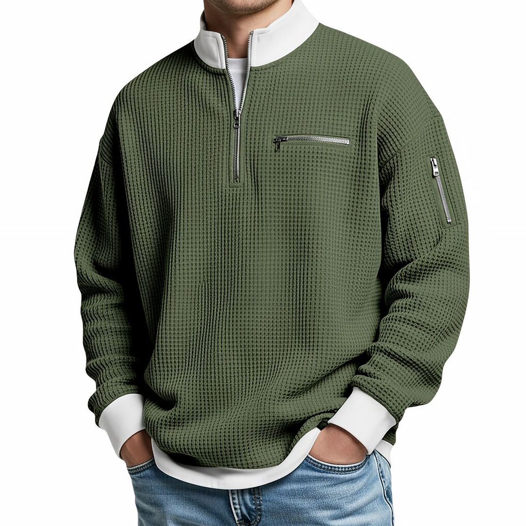 DANIEL - WOVEN JERSEY WITH ZIPPER