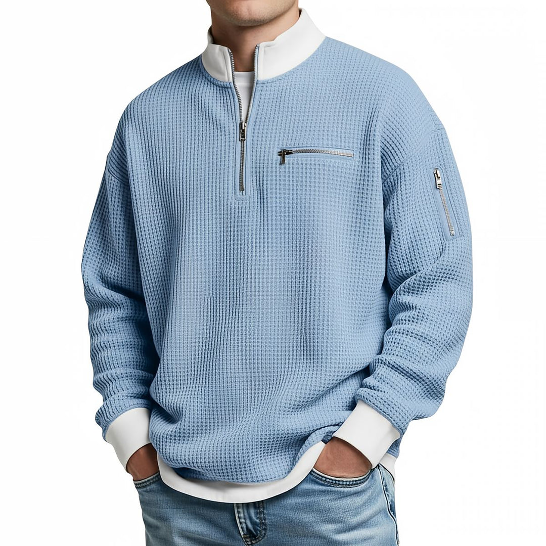 DANIEL - WOVEN JERSEY WITH ZIPPER
