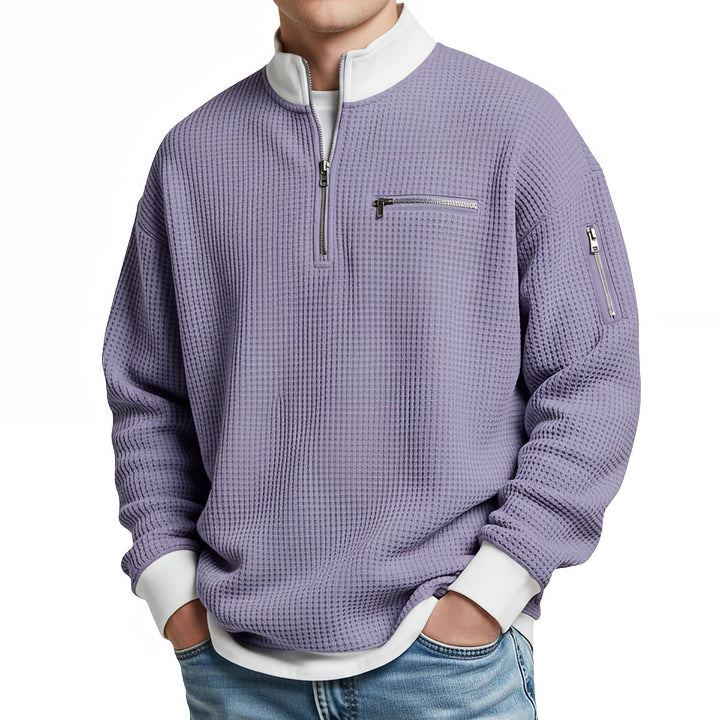 DANIEL - WOVEN JERSEY WITH ZIPPER