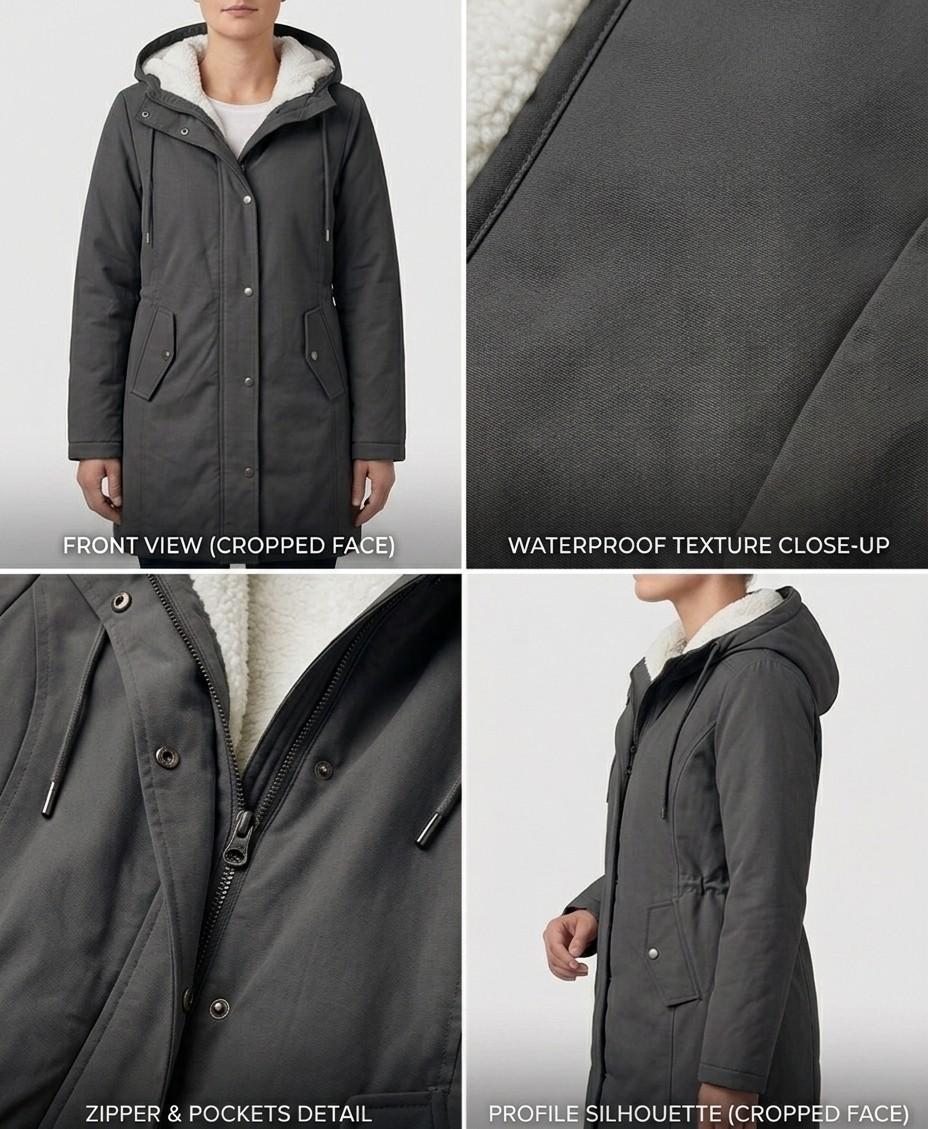 Felicity - Hooded Longline Parka Coat