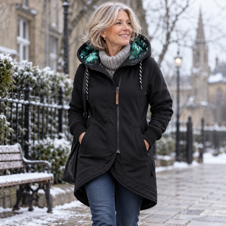 Harriet™ | Floral Lined Hooded Coat