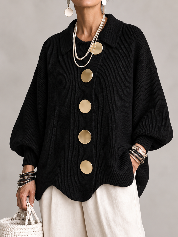 Ardelle™ | Oversized Cardigan with Collar