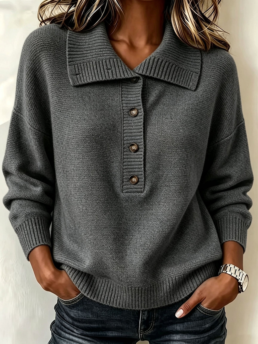 Nicole | Women's Autumn Sweater with Buttons