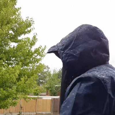 Iona - Hooded Drawstring Rain Jacket