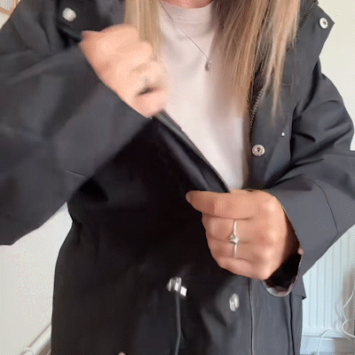 Hazel - Hooded Check-Lined Rain Jacket