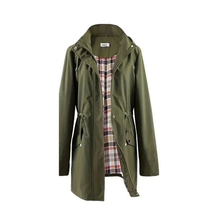 Orla - Hooded Check-Lined Rain Jacket