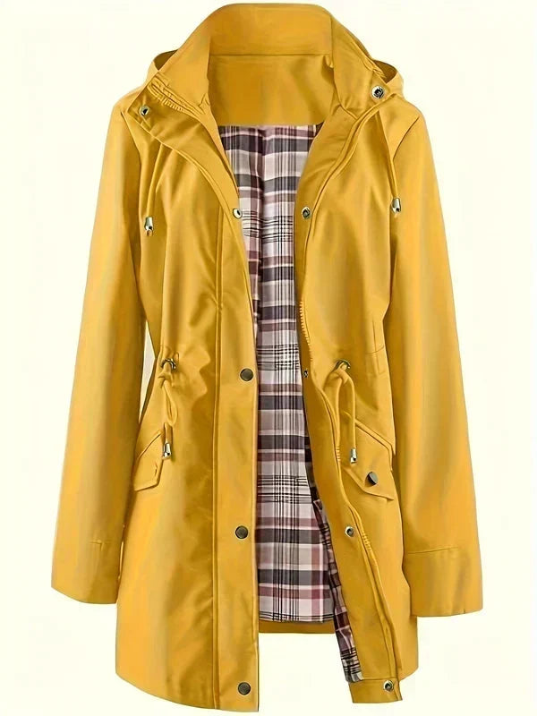 Iona - Hooded Drawstring Rain Jacket