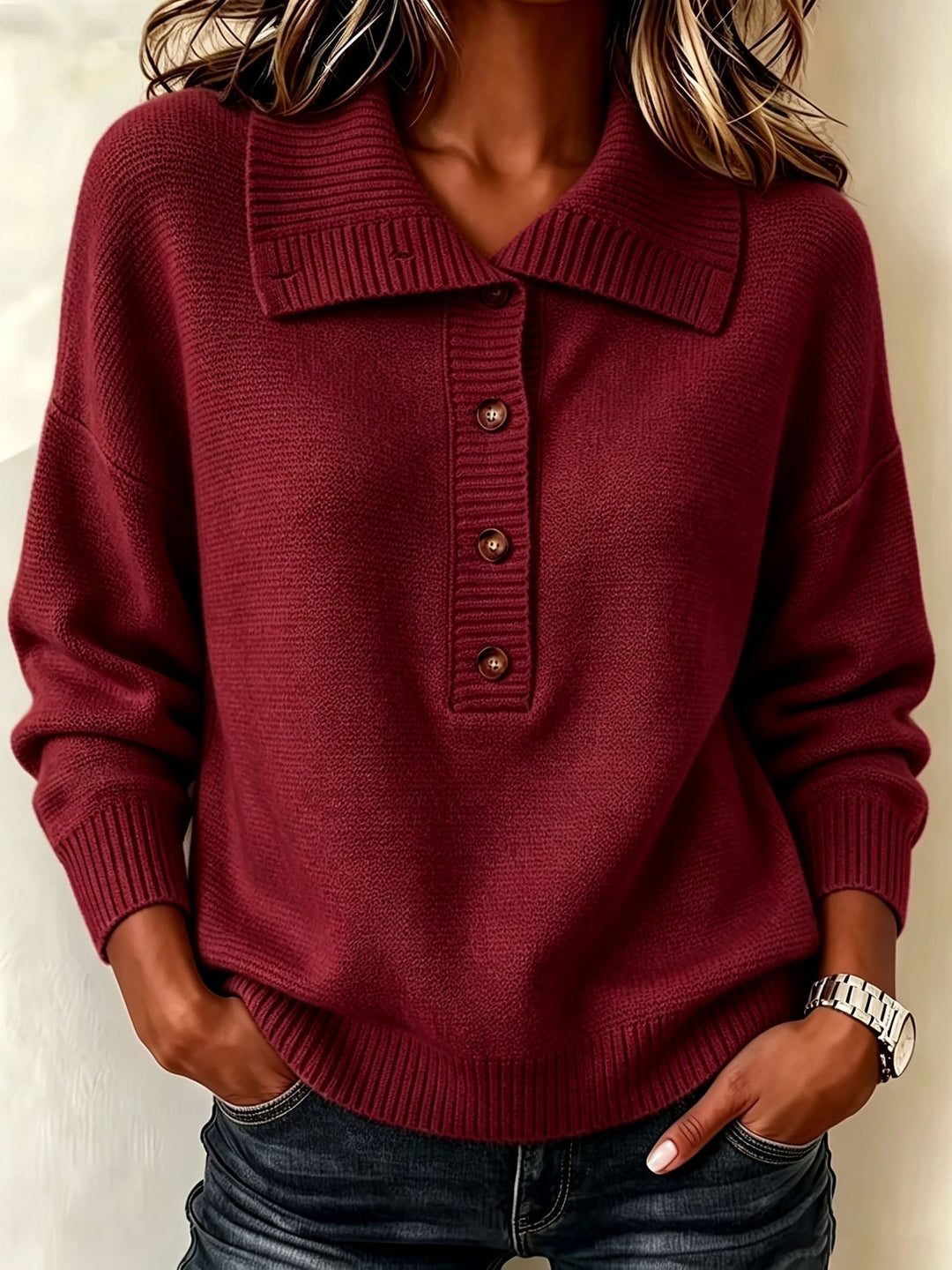 Nicole | Women's Autumn Sweater with Buttons