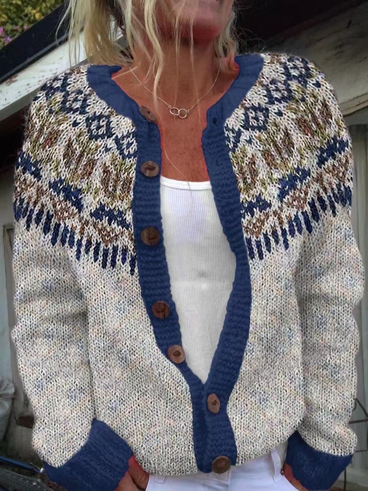 ILSE™ - FAIR ISLE YOKE CARDIGAN