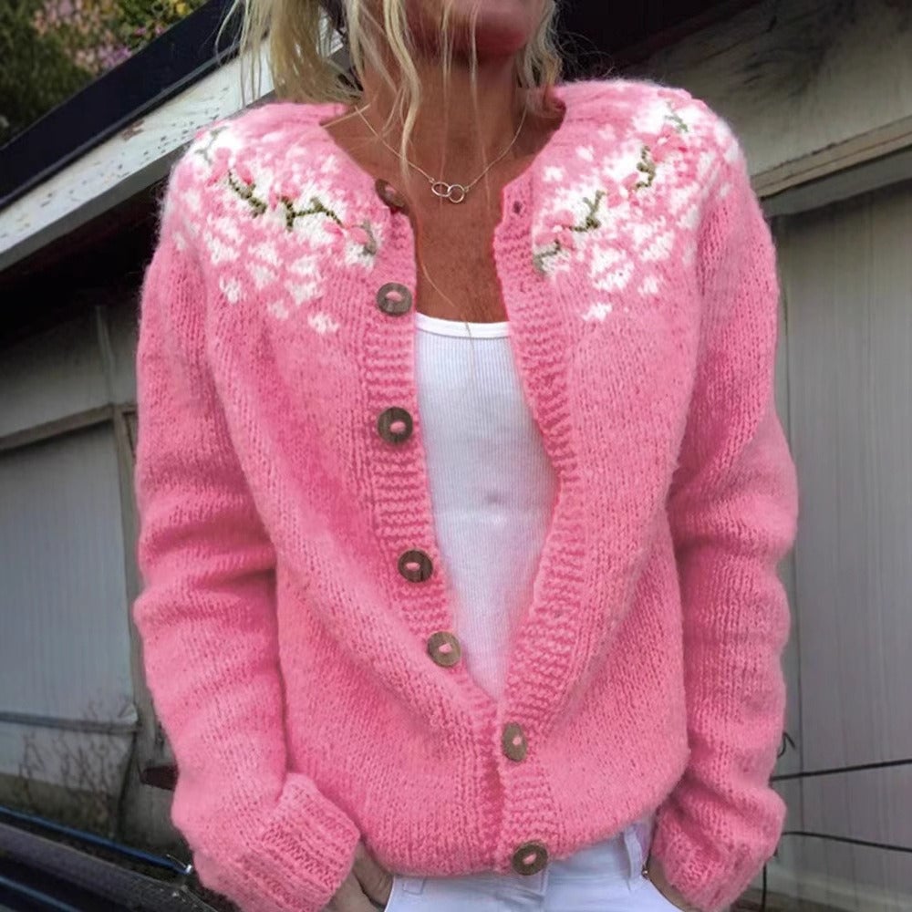 SIRI™ - FLORAL YOKE CARDIGAN