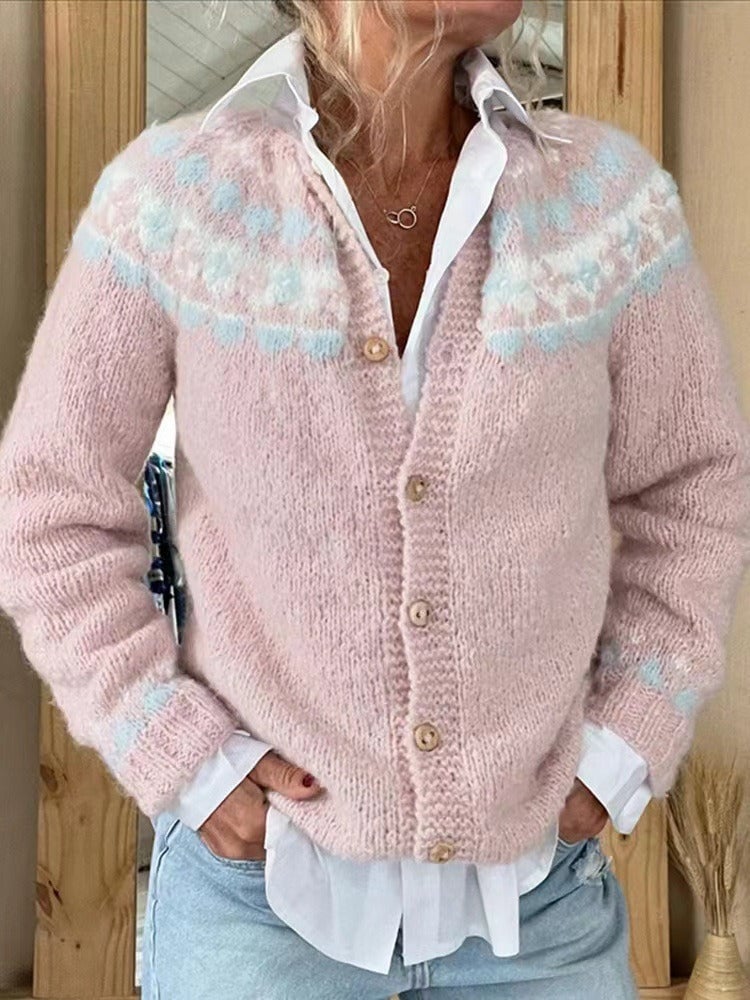 MIRJA™ - FAIR ISLE YOKE CARDIGAN