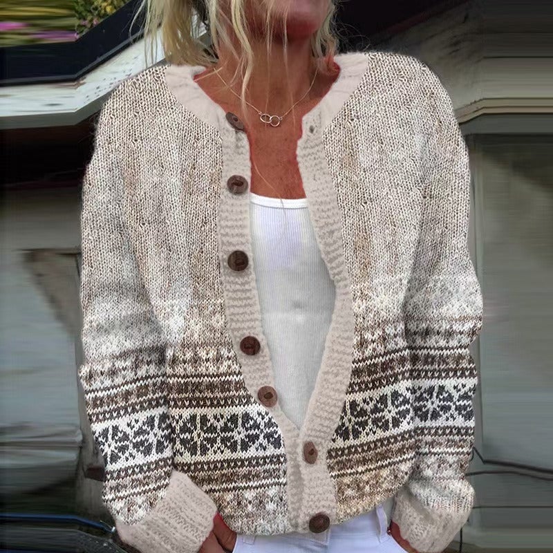 SAGA™ - PATTERNED HEM CARDIGAN