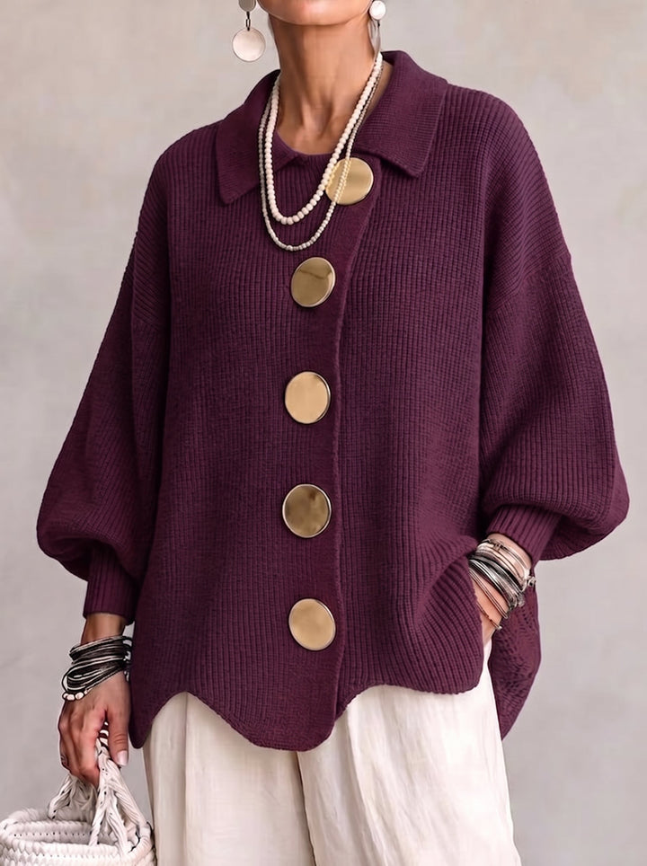 Ardelle™ | Oversized Cardigan with Collar
