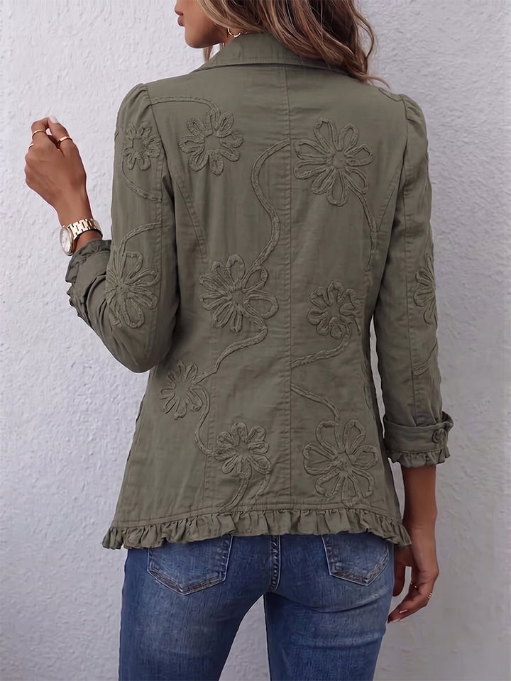 Sienna | Ruffled Button Jacket