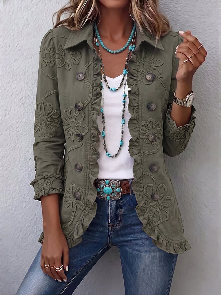 Sienna | Ruffled Button Jacket