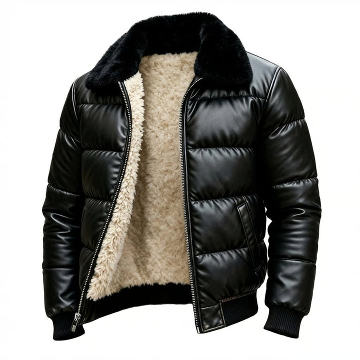 Warm Padded Jacket with Vintage Look