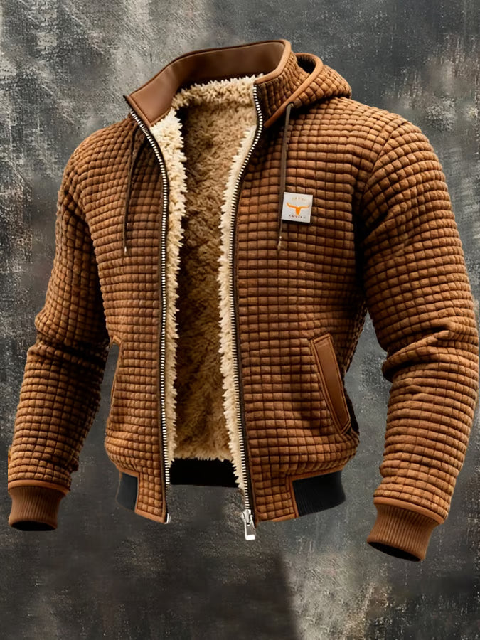Retro Jacket with Hood and Zipper