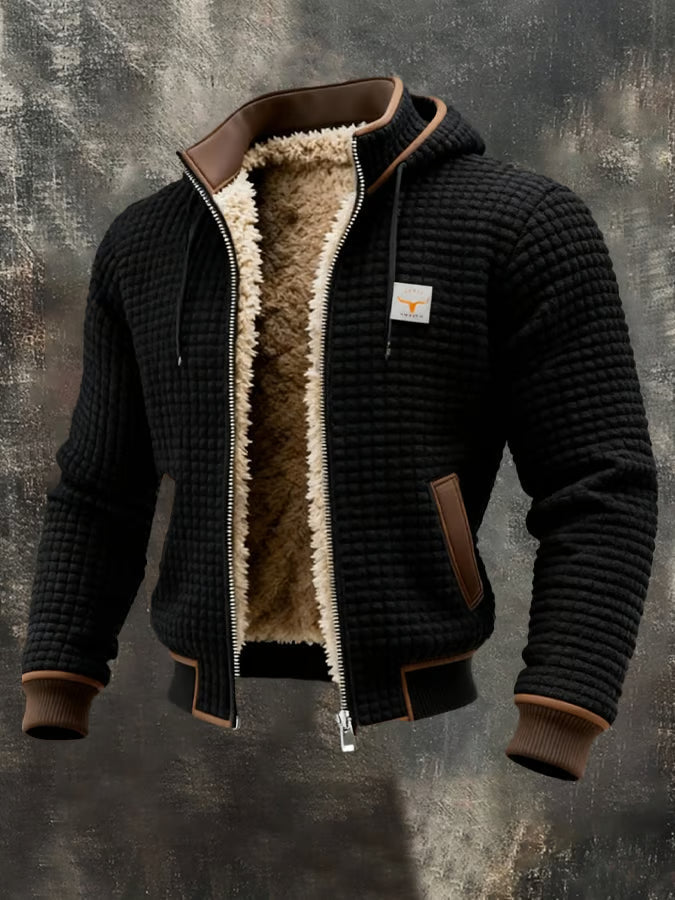 Retro Jacket with Hood and Zipper