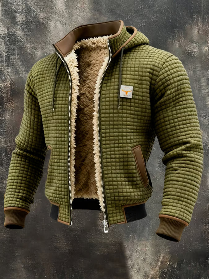 Retro Jacket with Hood and Zipper