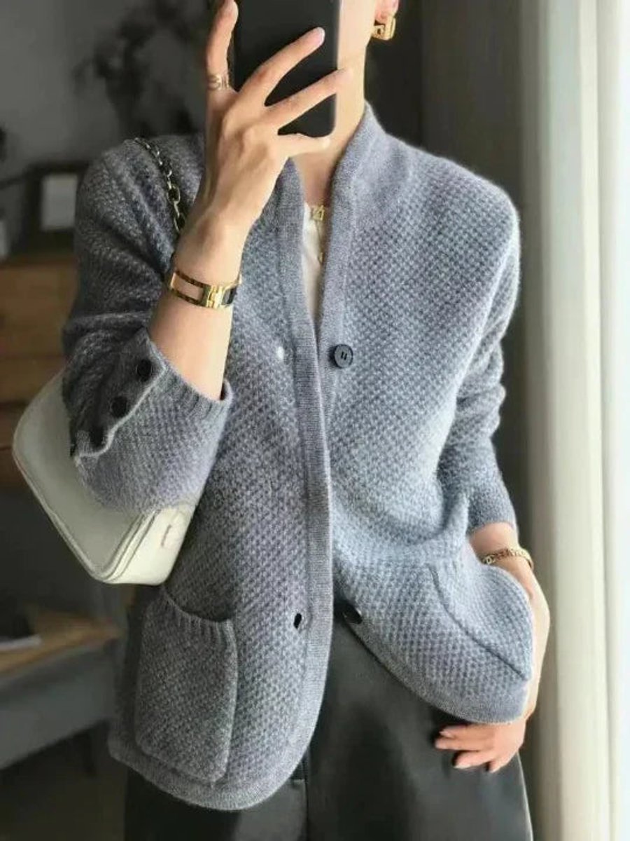 Penelope | Wool Cardigan with Buttons
