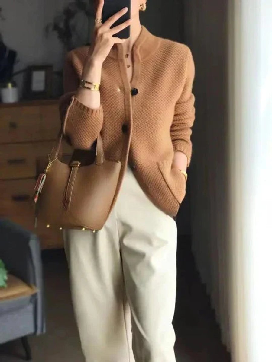 Penelope | Wool Cardigan with Buttons